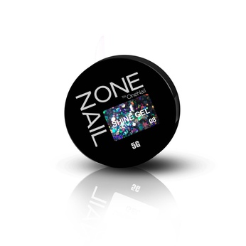 Глиттер гель ONE NAIL SHINE 08 5g.